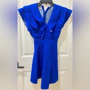 Women Vibrant Cobalt Sleeveless Mini Dress